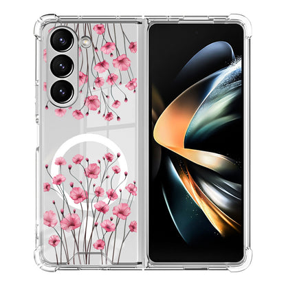 Samsung Fold & Flip Painted European and American Style Anti-Fingerprint Floral Tpu Two-In-One Phone Case (Exclusive)