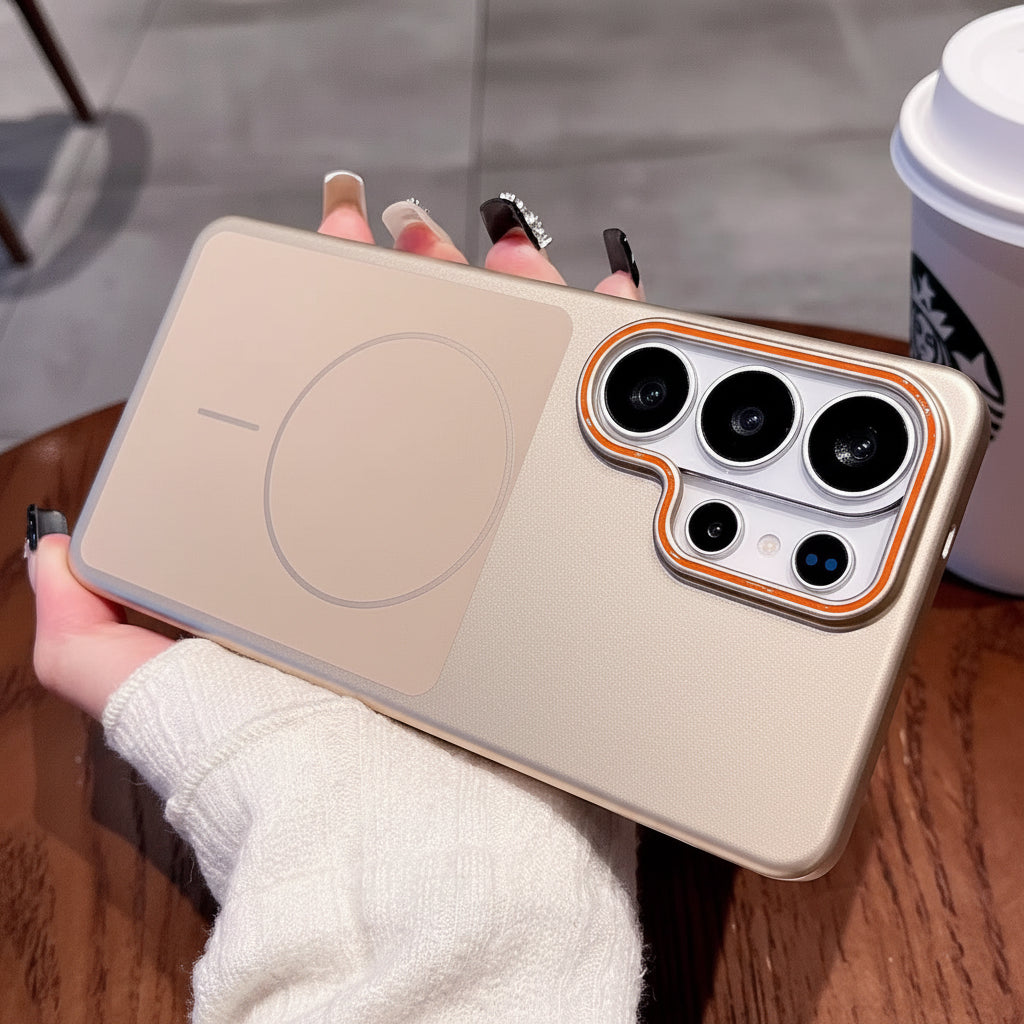 Samsusng Ultra Imitation of Original Magnetic Suction, Skin-Feel Matte Pc Anti-Fall Protective Case (Exclusive)