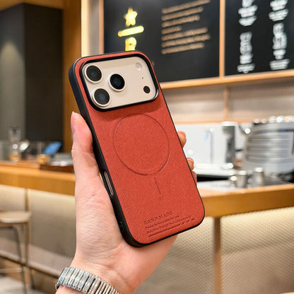 Apple Iphone series Pure Color Cloth Pattern Magnetic Air All-Inclusive Protective Case (Exclusive)