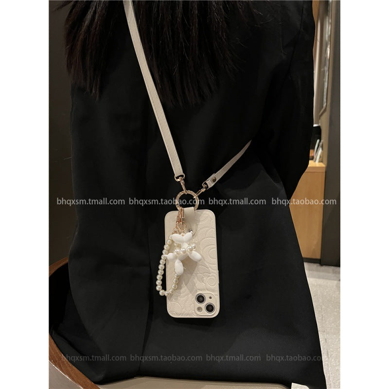 Apple Iphone series Camellia Puppy Pendant Suitable case (Exclusive)