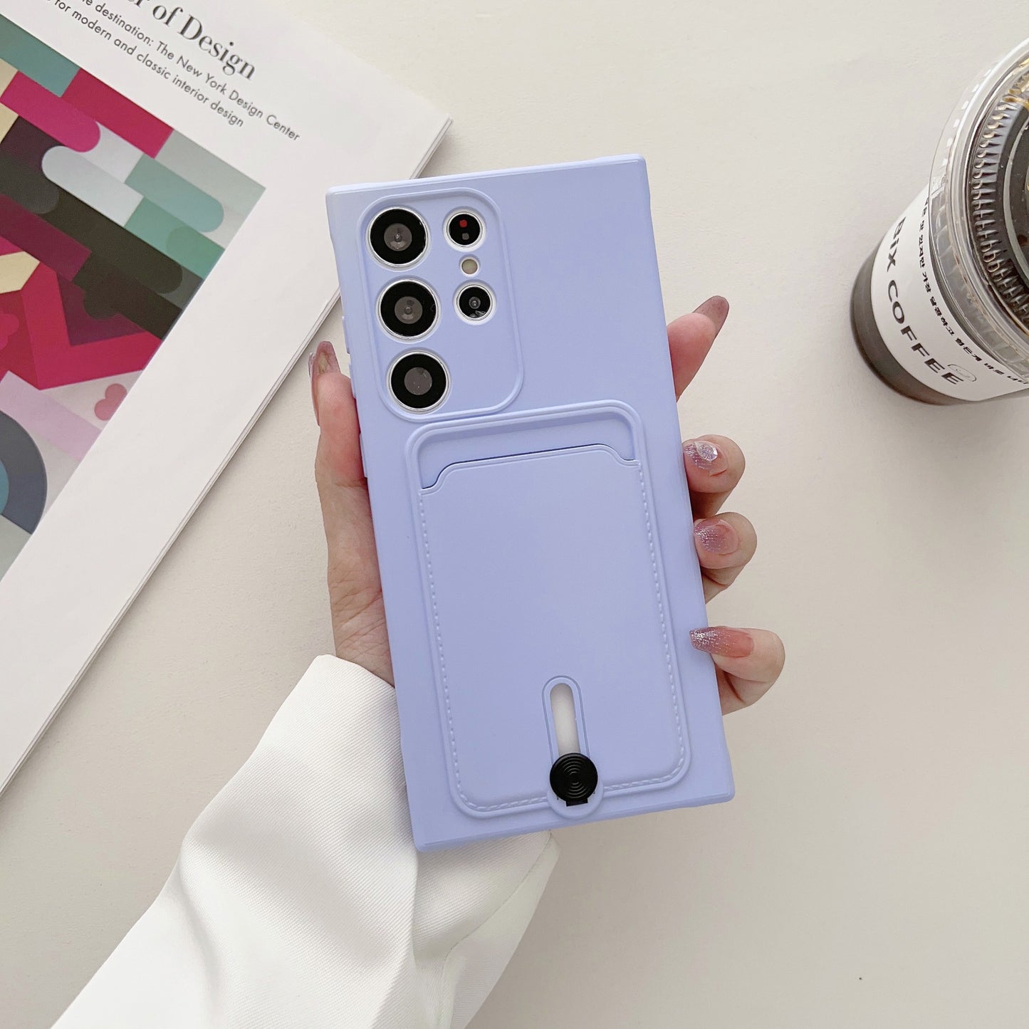 Samsung Ultra series Simple Solid Color Anti-Drop Card-Insert Soft Case (Exclusive)