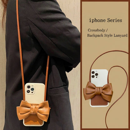 Apple Iphone series Ins-Style Bow Crossbody Phone Case (Exclusive)