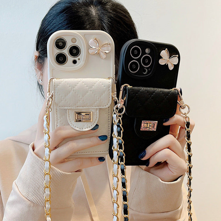 Apple Iphone Chanel Style Butterfly Card Holder Case (Exclusive)