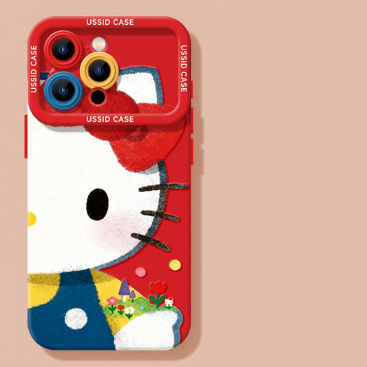 Apple Iphone New Year Big Face Cat Case Soft High Value Phone Case