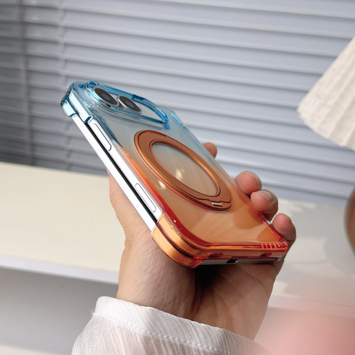Apple iPhone Ultra fold phone case, gradient magnetic stand case (Exclusive)