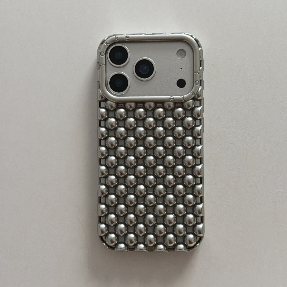 Apple Iphone Solid Color Pearl Creative Mobile Phone Case (Exclusive)