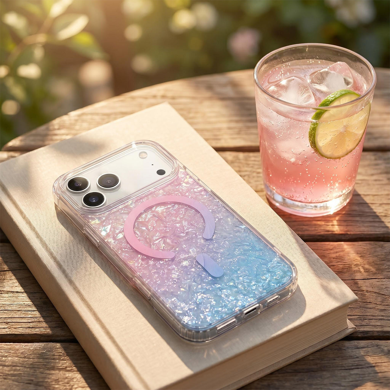 Apple Iphone Dreamy Seashell pattern magnetic phone Case (Exclusive)