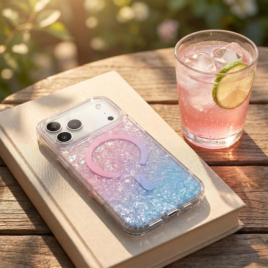 Apple Iphone Dreamy Seashell pattern magnetic phone Case (Exclusive)