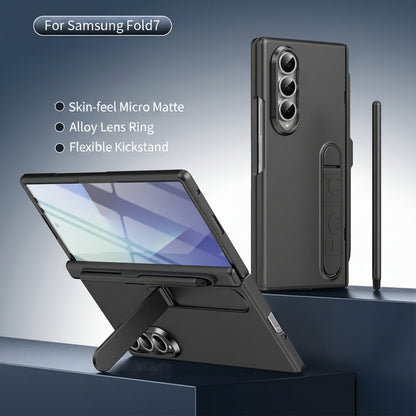 Samsung Z Fold Series Cover with Intergrated Film Solid Color  (Exclusive)