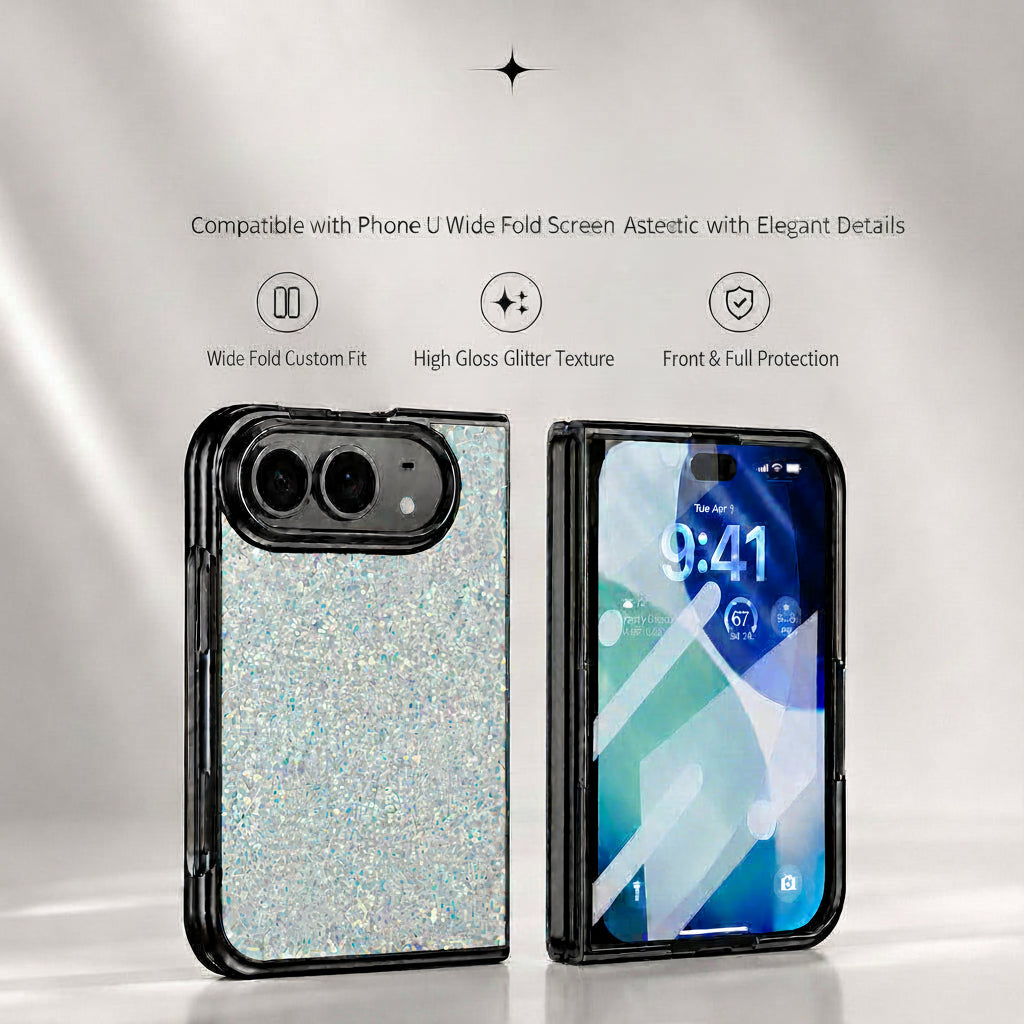 Apple iphone Ultra fold rhinestone folding phone case (Exclusive)