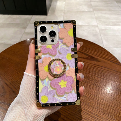 Apple Iphone Colorful Oil Painting Flower Fashion Brand Painted Celebrity Mobile Phone Case(Exclusive)