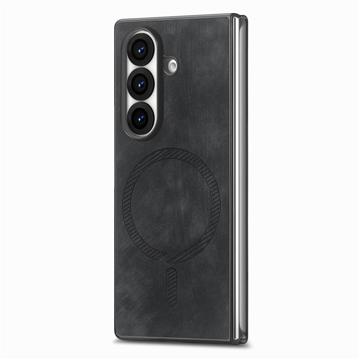 Samsung Z Fold Series cover Magnetic leather Texture Protective cover  (Exclusive)