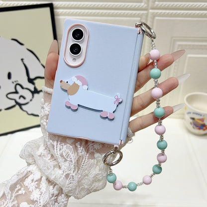 Samsung Fold series cartoon style buckle, central axis, carrying strap, protective Case (Exclusive)