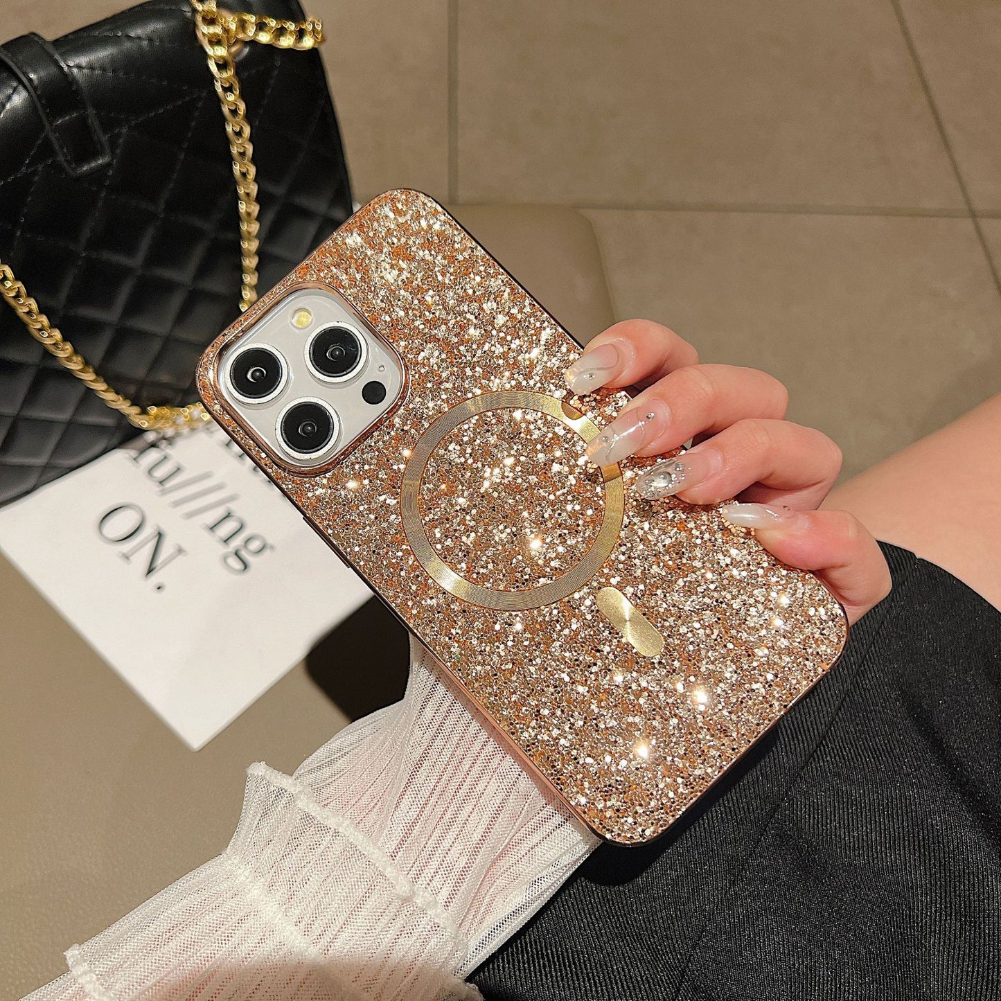 Apple iphone Glitter Sequin Strong Flash Diamond Phone Case (Exclusive)