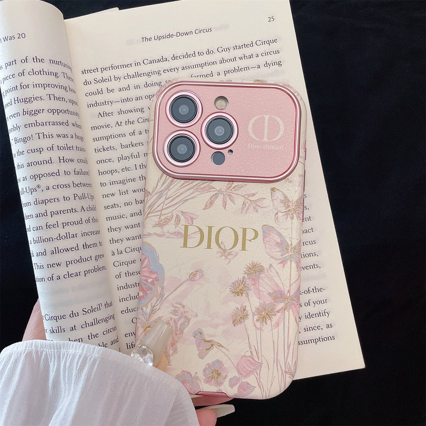 Apple Iphone series D flower Butterfly White Case (Exclusive)