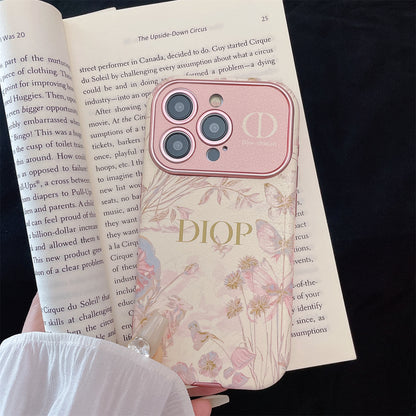 Apple Iphone series D flower Butterfly White Case (Exclusive)