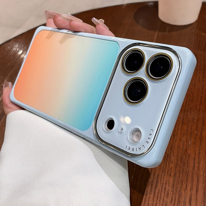Apple Iphone Square Case Gradient Crystal Lens Film  Ai Button Protective Case (Exclusive)