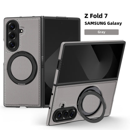 Samsung Fold & Flip Series off Stacked Mobile Phone Case Yashi Leather Texture 360 Magnetic Rotating Stand (Exclusive)