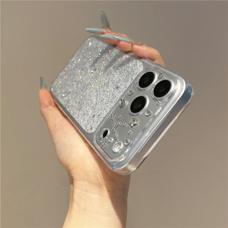 Apple Iphone Instantly transforms into a glittery for shockproof, has epoxy resin Case (Exclusive)