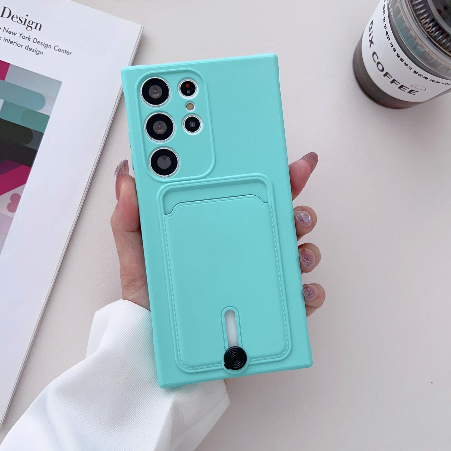 Samsung Ultra series Simple Solid Color Anti-Drop Card-Insert Soft Case (Exclusive)