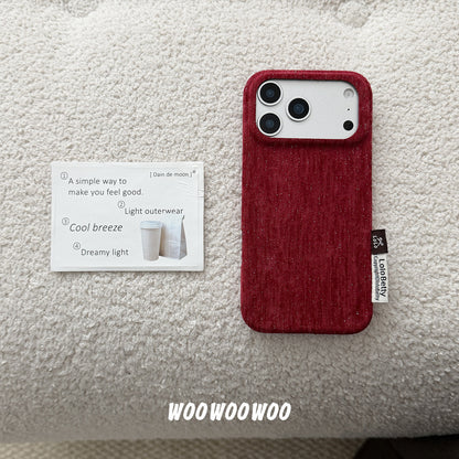 Apple Iphone Autumn and Winter Velvet Starry Pink Glitter Plush Phone Case (Exclusive)