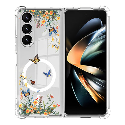 Samsung Fold & Flip Painted European and American Style Anti-Fingerprint Floral Tpu Two-In-One Phone Case (Exclusive)