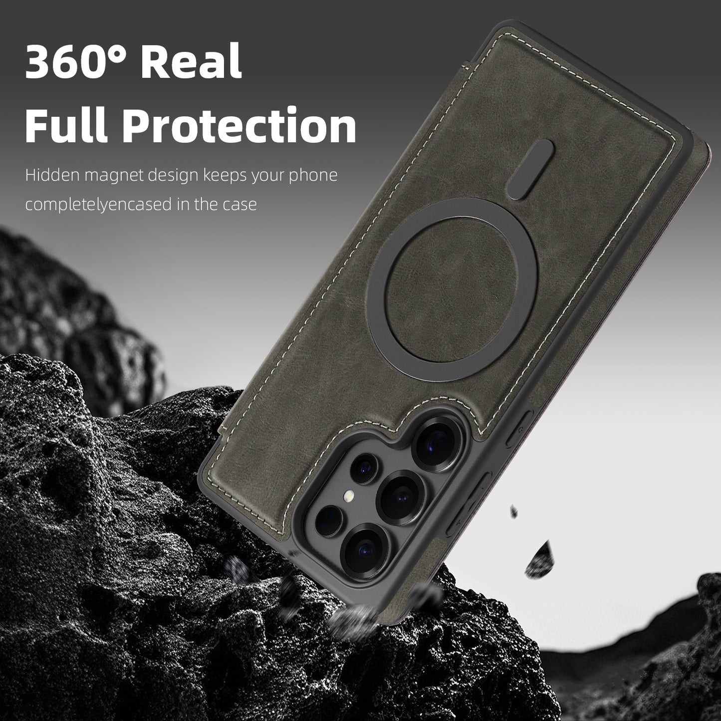 Samsung Ultra series Lingdun Business Flip Magnetic Case (Exclusive)