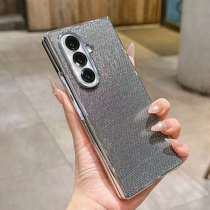 Samsung Fold Series Light Luxury Style Pearlescent Glitter Powder Mobile Phone Case Electroplated Folding Screen ( Exclusive)