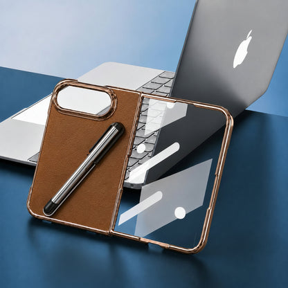 Apple iPhone Ultra Fold Electroplated Edge Vegan Leather Drop-Proof Business Case (Exclusive)