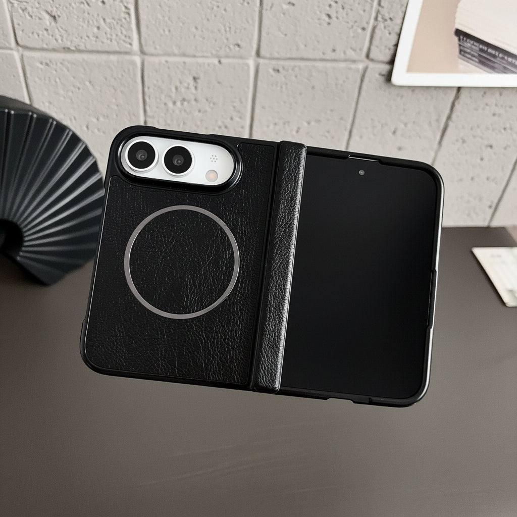 Apple Iphone Ultra series central spring, fine coil, crazy horse pattern case (Exclusive)