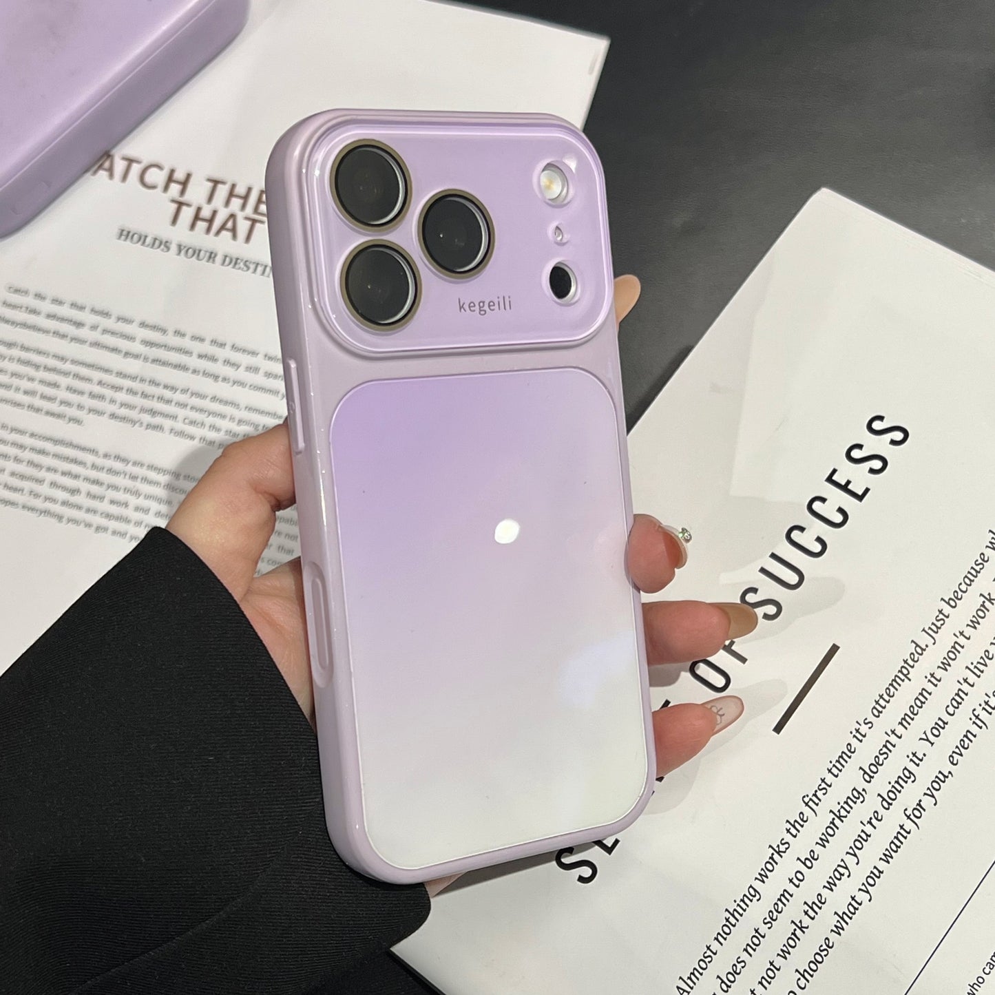 Apple Iphone Ins High-Transparency Gradient Dyeing Personalized Full Coverage, High Aesthetic Value, Light Luxury Case (Exclusive)