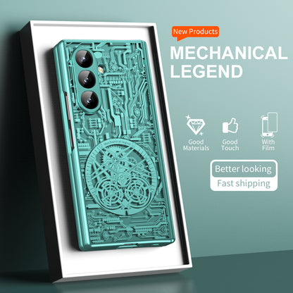Samsung Z Fold Stacked Screen Electroplated Mechanical Gear Shell Film Cover  (Exclusive)