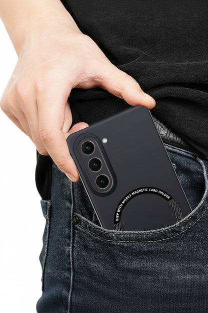 Samsung Fold Series Casual Business Skin-Feel Magnetic Suction Stacking Mobile Phone Case Anti-Fall Men and Women Trendy Case (Exclusive)