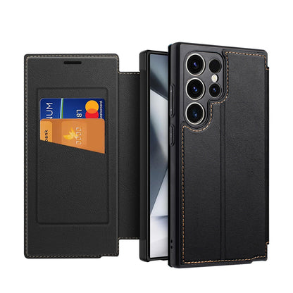 Samsung Ultra series Leather material all-inclusive thin magnetic card Case (Exclusive)