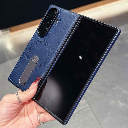 Samsung Z Fold Business Men's Leather Case Magnetic Case Rotating stand  (Exclusive)