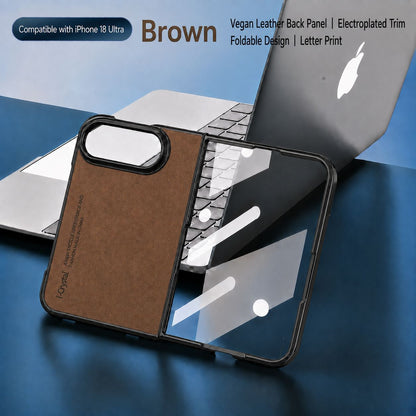 Apple Iphone Ultra Fold screen folding phone screen protector retro sheepskin case (Exclusive)