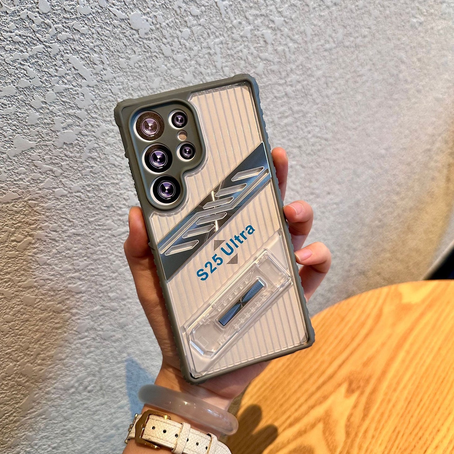 Samsung Ultra series Transparent kick stand cover (Exclusive)