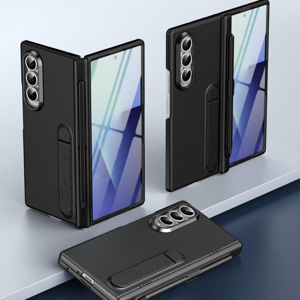 Samsung Z Fold Series Cover with Intergrated Film Solid Color  (Exclusive)