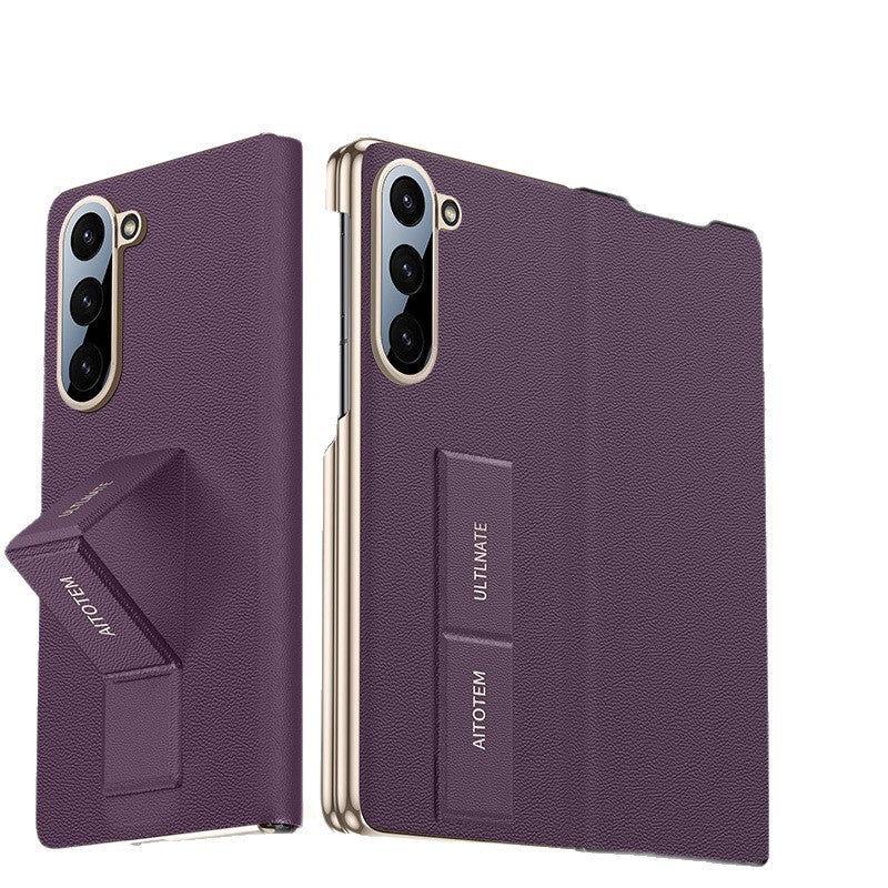 Samsung Fold Series leather wristband dual-axis flip phone Case (Exclusive)