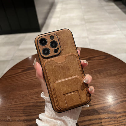 Apple Iphone Fresh Leather Imitation leather case with unique stand Cover (Exclusive)