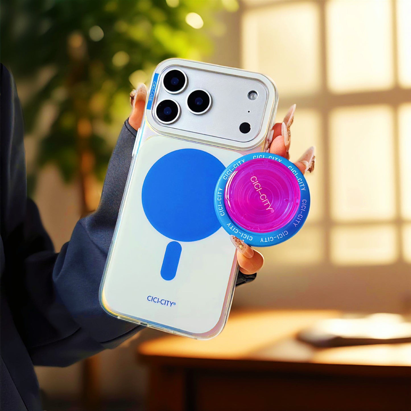 Apple Iphone Macaron High-End Laser Pure Magnetic Suction Holder Case (Exclusive)
