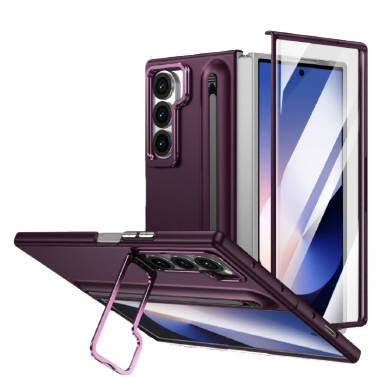 Samsung Fold series lens bracket spring pen slot case film integrated protective case (Exclusive)