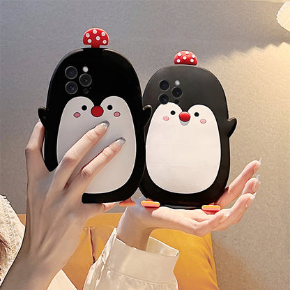 Apple iphone New Cartoon Little Mushroom Penguin Case (Exclusive)