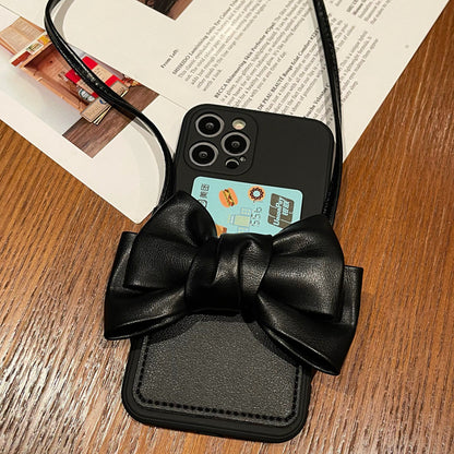 Apple Iphone series Ins-Style Bow Crossbody Phone Case (Exclusive)