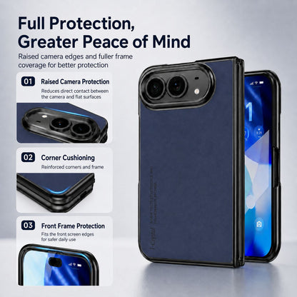 Apple Iphone Ultra Fold screen folding phone screen protector retro sheepskin case (Exclusive)