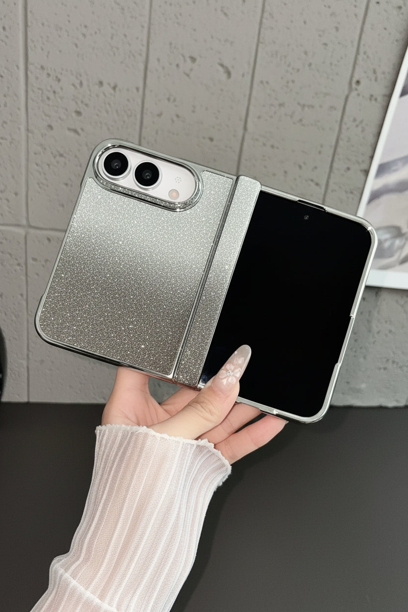 Apple Iphone Ultra gradient glitter central hinge protective case (Exclusive)