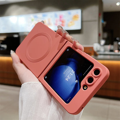 Samsung Flip series Liquid Stacked Silicone Magnetic Anti-Fall Protective Case (Exclusive)