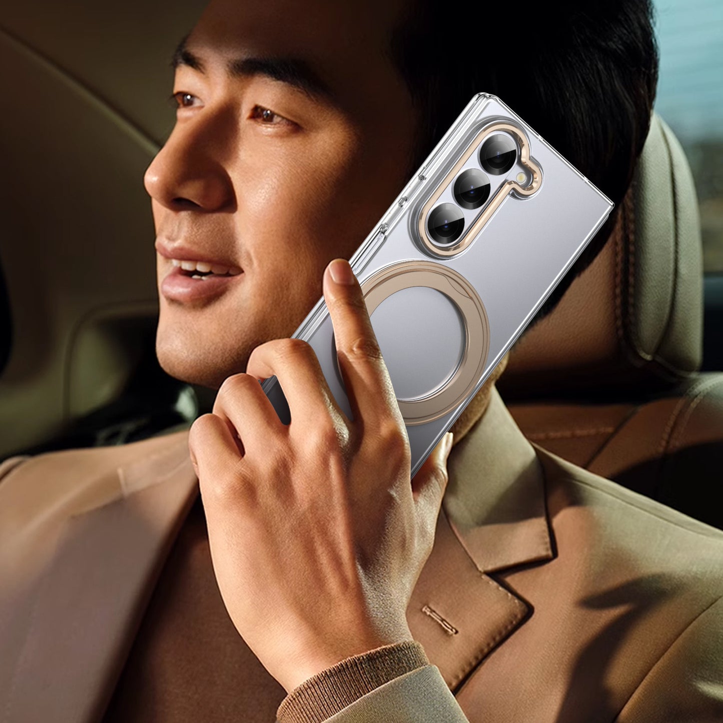Samsung  Fold series Magnetic Rotating Stand Wireless Charging  Case and Film Integrated Protective Case (Exclusive)