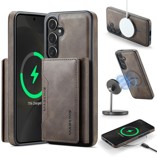 Samsung Ultra series anti-theft brush magnetic card case protective cover  wireless charger phone case magsafe (Exclusive)