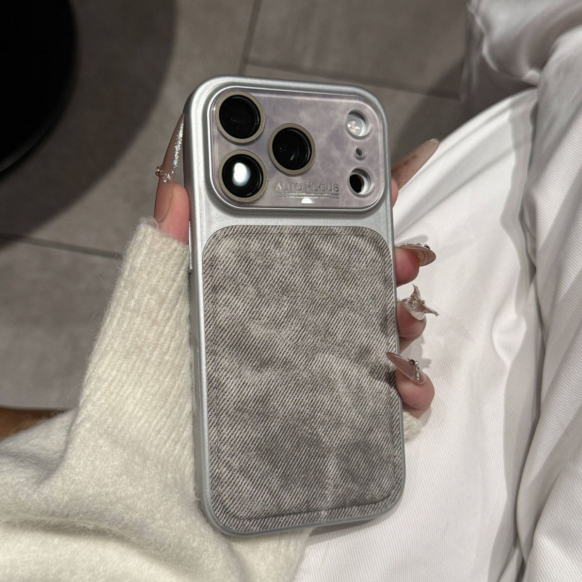 Apple Iphone Denim Pattern Suitable Film for Autumn and Winter Case (Exclusive)